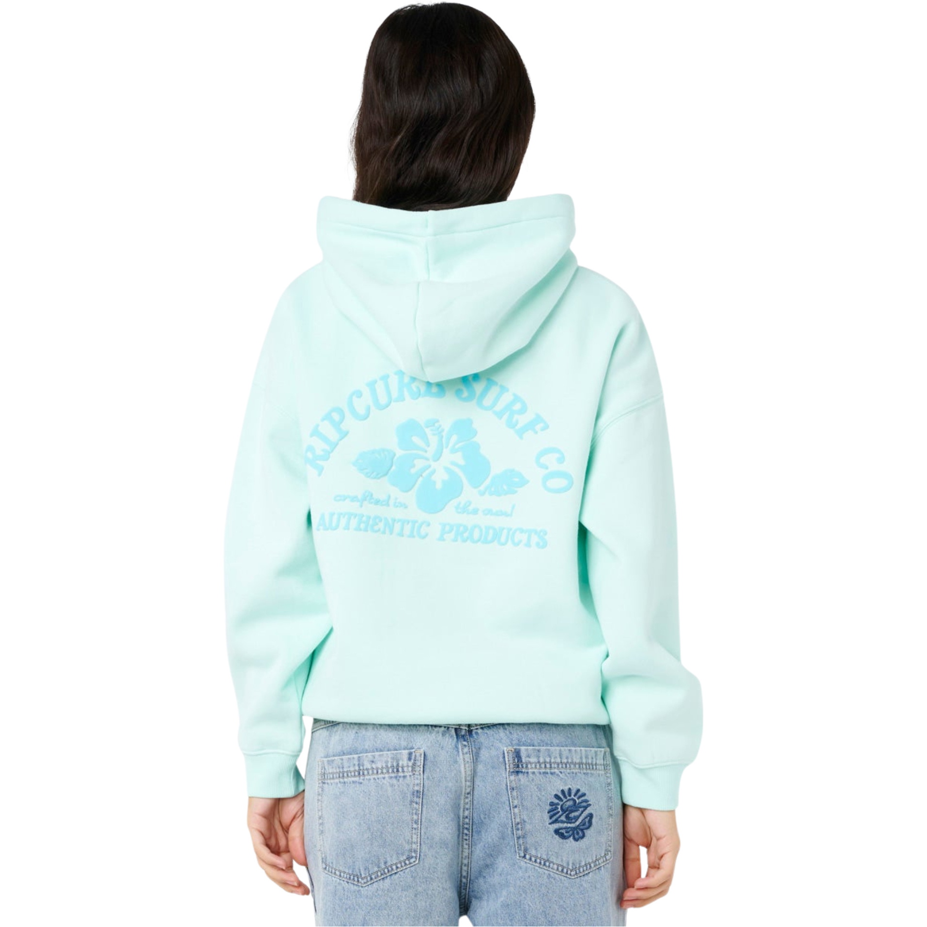 2026 Rip Curl Womens Surf Puff Heritage Hoodie 0A0WFL - Light Blue